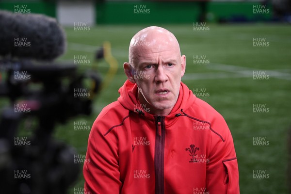 211025 -  Wales Rugby sqaud announcement - Picture shows Wales Head Coach Steve Tandy speaking in a press conference after announcing his squad for the upcoming Quilter Nations Series