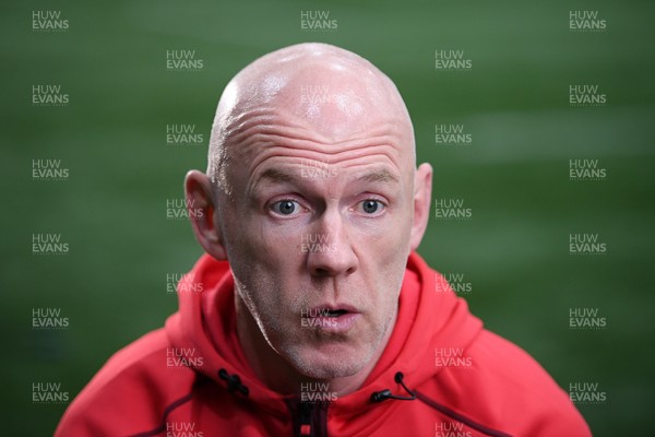 211025 -  Wales Rugby sqaud announcement - Picture shows Wales Head Coach Steve Tandy speaking in a press conference after announcing his squad for the upcoming Quilter Nations Series