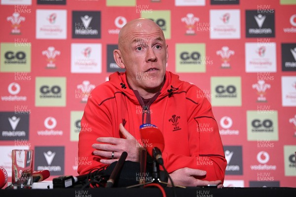 211025 -  Wales Rugby sqaud announcement - Picture shows Wales Head Coach Steve Tandy speaking in a press conference after announcing his squad for the upcoming Quilter Nations Series