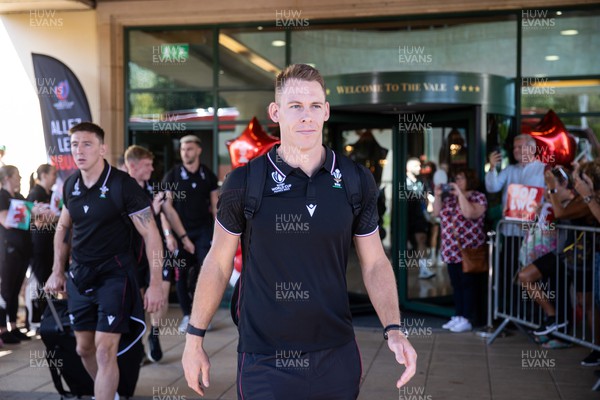 030923 - The Welsh Rugby team leave the Vale Hotel for the Rugby World Cup - Liam Williams