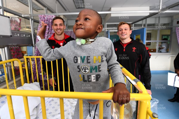 130722 - Wales Rugby Squad Members Visit Children’s Hospital in Cape Town - George North and Nick Tompkins meet children at Red Cross War Memorial Children's Hospital in Cape Town