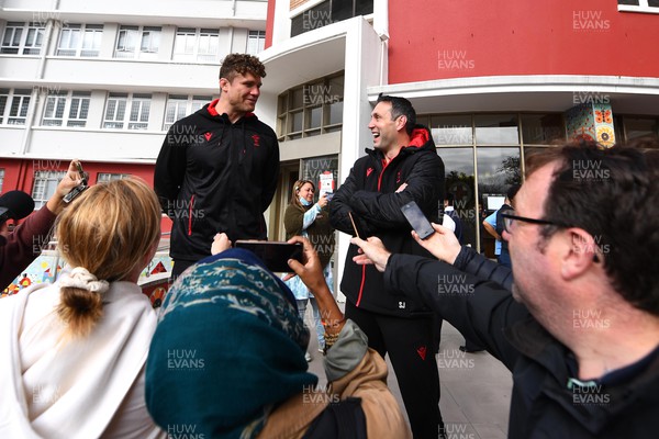 130722 - Wales Rugby Squad Members Visit Children’s Hospital in Cape Town - Will Rowlands and Stephen Jones talk to media at Red Cross War Memorial Children's Hospital in Cape Town