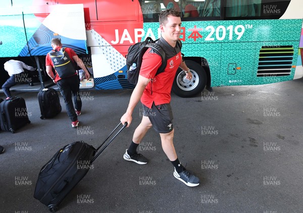 141019 - Wales Rugby Squad Travel to Oita - Ryan Elias arrives at the team hotel in Oita