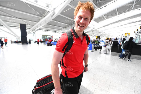 260622 - Wales Rugby Squad Travel to South Africa - Rhys Patchell as the Wales Squad arrive at Heathrow to travel to South Africa for a three match test series