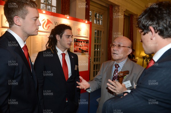 120613 - Wales Rugby Squad Visit British Embassy in Tokyo -Owen Williams, Josh Navidi and Lloyd Williams