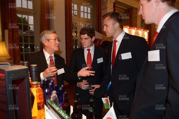 120613 - Wales Rugby Squad Visit British Embassy in Tokyo -Harry Robinson, Tom Prydie and Rhys Patchell