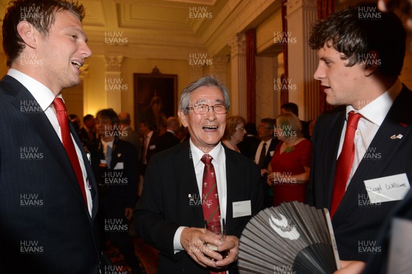 120613 - Wales Rugby Squad Visit British Embassy in Tokyo -Dan Biggar and Lloyd Williams