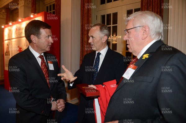 120613 - Wales Rugby Squad Visit British Embassy in Tokyo -Tim Hitchens, Roger Lewis and Dennis Gethin