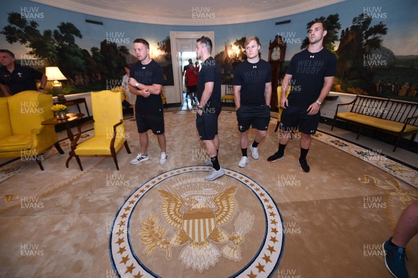 010618 - Wales Rugby Squad Visit The White House - James Davies, Steff Evans, Aled Davies and George North during a tour of The White House