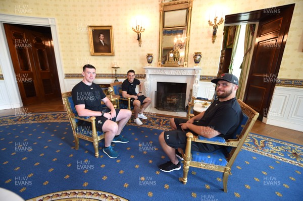 010618 - Wales Rugby Squad Visit The White House - Adam Beard, Owen Watkin and Nicky Smith during a tour of The White House