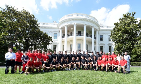 010618 - Wales Rugby Squad Visit The White House - The Wales players, staff and management outside The White House after during a tour