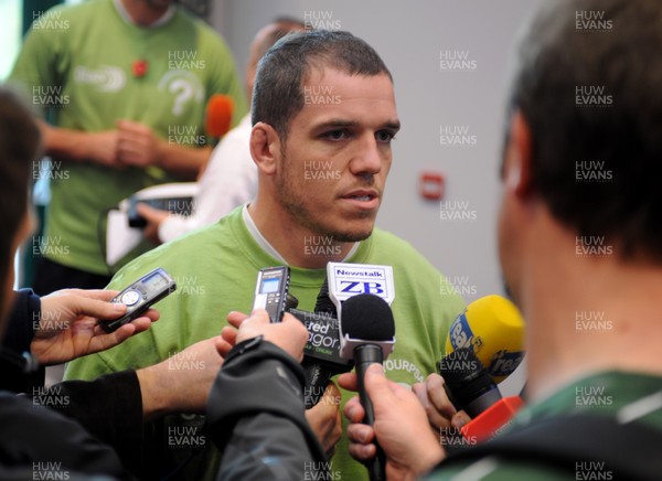 02.11.09 - Wales Rugby Team Announcement - Paul James after being announced in Wales team to play New Zealand. 