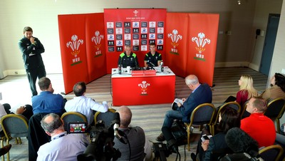 040815 - Wales Rugby Team Announcement - Wales head coach Warren Gatland names his team to play Ireland on Saturday with captain Scott Williams (right)