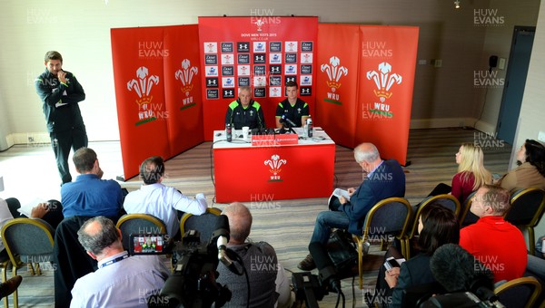 040815 - Wales Rugby Team Announcement - Wales head coach Warren Gatland names his team to play Ireland on Saturday with captain Scott Williams (right)