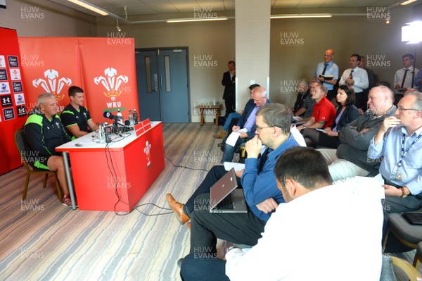 040815 - Wales Rugby Team Announcement - Wales head coach Warren Gatland names his team to play Ireland on Saturday with captain Scott Williams (right)