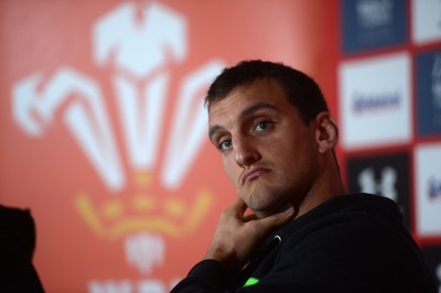 041114 - Wales Rugby Team Announcement -Wales captain Sam Warburton talks to media