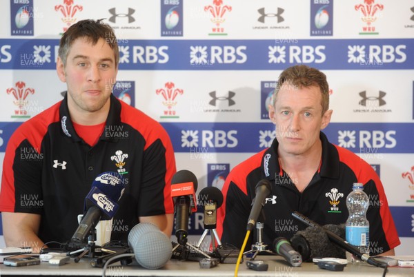 050313 - Wales Rugby Team Announcement -Wales coach Rob Holwey names his team to play Scotland on Saturday with captain Ryan Jones(L)