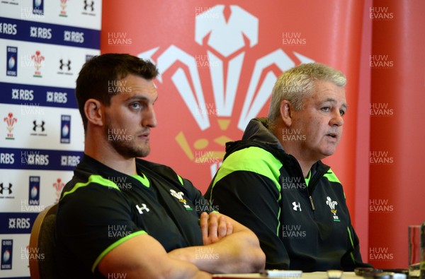 100315 - Wales Rugby Team Announcement -Wales head coach Warren Gatland names his team to play Ireland on Saturday with captain Sam Warburton (left)