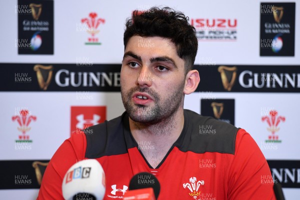 120320 - Wales Rugby Team Announcement - Cory Hill talks to media