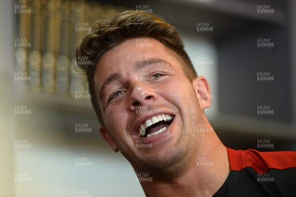 150316 - Wales Rugby Team Announcement -Rhys Webb talks to media