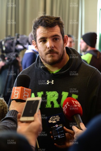 170315 - Wales Rugby Team Announcement -Aaron Jarvis talks to media