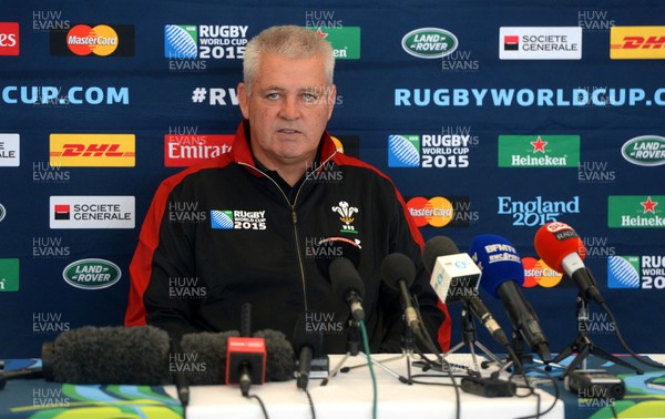 240915 - Wales Rugby World Cup Team Announcement - Wales head coach Warren Gatland names his team to play England on Saturday