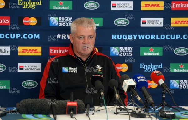 240915 - Wales Rugby World Cup Team Announcement - Wales head coach Warren Gatland names his team to play England on Saturday