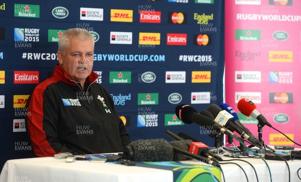 240915 - Wales Rugby World Cup Team Announcement - Wales head coach Warren Gatland names his team to play England on Saturday