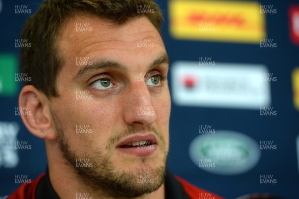 240915 - Wales Rugby World Cup Team Announcement - Wales captain Sam Warburton talks to media after being named in the team to play England on Saturday