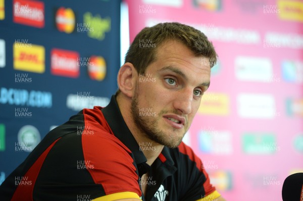 240915 - Wales Rugby World Cup Team Announcement - Wales captain Sam Warburton talks to media after being named in the team to play England on Saturday