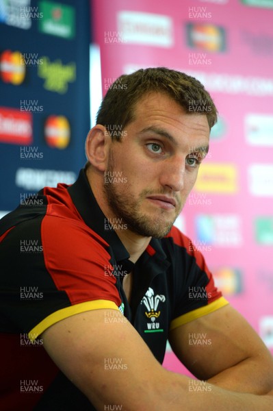 240915 - Wales Rugby World Cup Team Announcement - Wales captain Sam Warburton talks to media after being named in the team to play England on Saturday