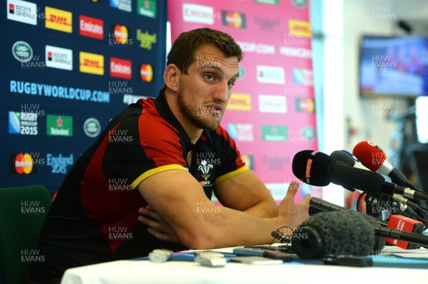 240915 - Wales Rugby World Cup Team Announcement - Wales captain Sam Warburton talks to media after being named in the team to play England on Saturday