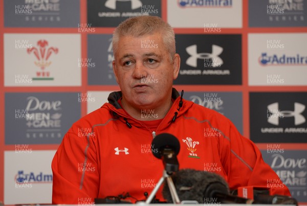 261113 - Wales Rugby Team Announcment -Wales head coach Warren Gatland names his team to play Australia on Saturday