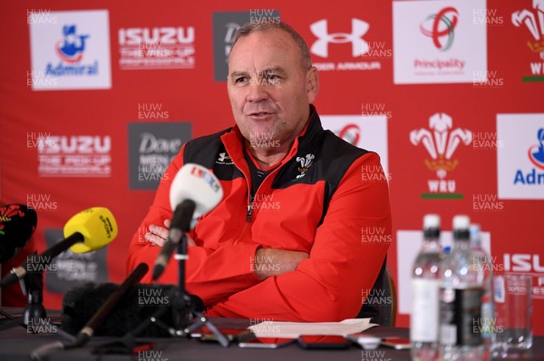 281119 - Wales Rugby Team Announcement - Wayne Pivac talks to media