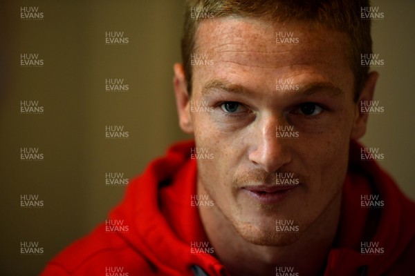 281119 - Wales Rugby Team Announcement - Johnny McNicholl talks to media