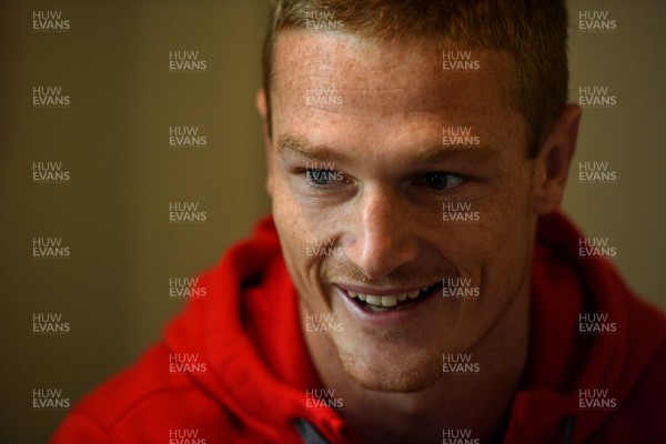 281119 - Wales Rugby Team Announcement - Johnny McNicholl talks to media