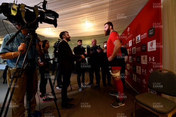 281119 - Wales Rugby Team Announcement - Jake Ball talks to media