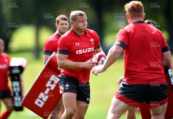 150819 - Wales Rugby Team Announcement and Training - Hadleigh Parkes during training