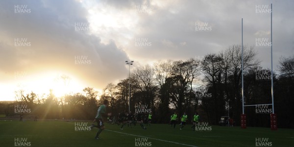 17.11.09 - Wales Rugby Training - Wales players in action during training. 