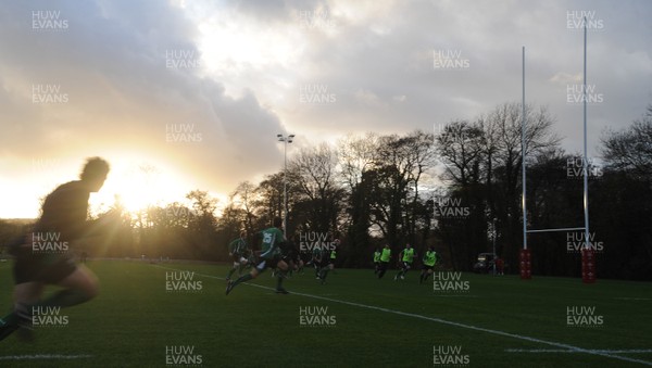 17.11.09 - Wales Rugby Training - Wales players in action during training. 
