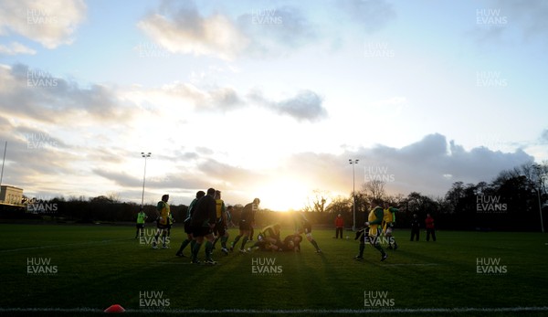 17.11.09 - Wales Rugby Training - Wales players in action during training. 
