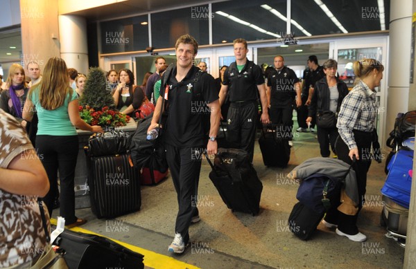 23.05.09 - Wales Rugby - Robin Sowden-Taylor walks out of the arrivals terminal after landing in Toronto, Canada for Wales' tour of North America. 