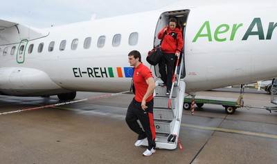 Wales Rugby Team Arrive in Cardiff 060212