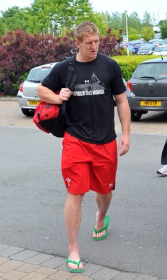 Wales Rugby team arrive home 280610