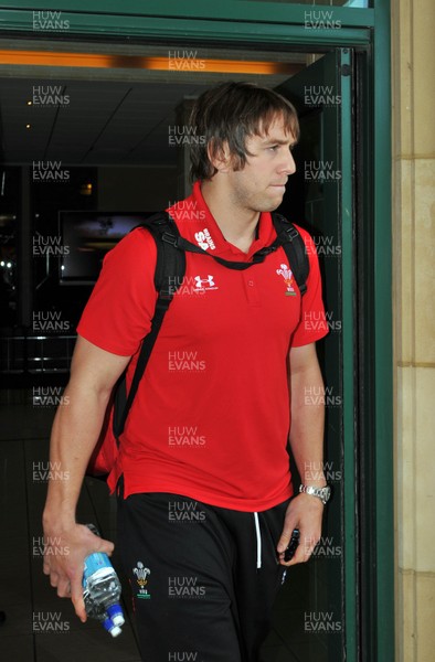 28.06.10 -Wales Rugby team The Wales rugby team arrive back at the Vale Hotel, after their summer tour of New Zealand. Ryan Jones leaving the Vale Hotel. 