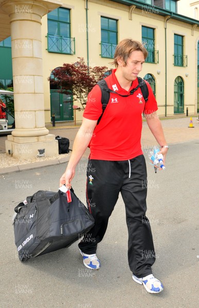 28.06.10 -Wales Rugby team The Wales rugby team arrive back at the Vale Hotel, after their summer tour of New Zealand. Ryan Jones leaving the Vale Hotel. 