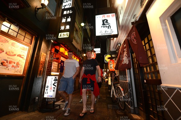 010613 - Wales Rugby Team Arrive in Japan -Adam Warren and Jonathan Spratt take a look around the streets of Osaka