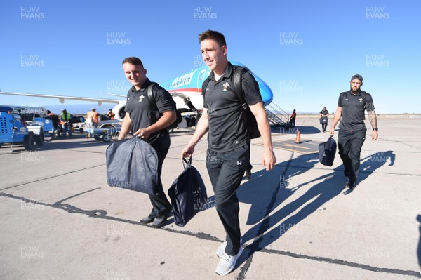 070618 - Wales Rugby Squad Arrive in San Juan - Dillon Lewis, Josh Adams and Josh Turnbull arrive in San Juan