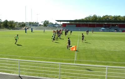 05.09.07 - Wales Rugby World Cup Training - France - Players go through some moves during a training session in St Nazaire, France 