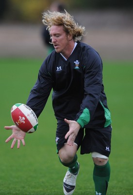 24.11.09 - Wales Rugby Training - Andy Powell in action during training. 